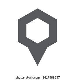 	
Location icon vector on white background, For web design, app etc.