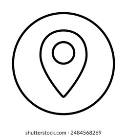 Vektorgrafik des Standortsymbols auf weißem Hintergrund
