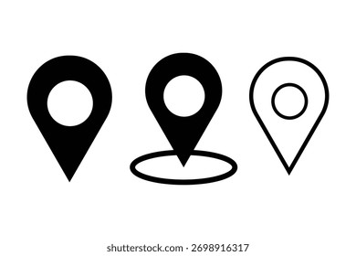 Location Icon Vector On White Background design, , isolated, illustration, vector, background, icon, blank, 