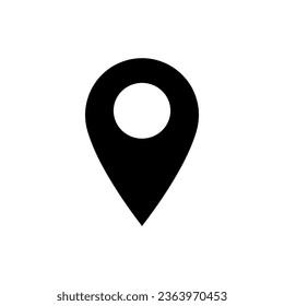 Location icon vector. Pin icon logo design. Pointer symbol isolated on white background