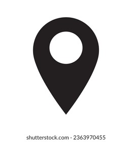 Vektorgrafik des Standortsymbol. Logo-Design des Pins. Zeigesymbol einzeln auf weißem Hintergrund