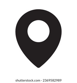 Location icon vector. Pin icon logo design. Pointer symbol isolated on white background