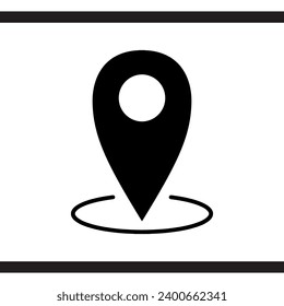 Vektorgrafik des Standortsymbol. Logo-Design des Pins. Zeigesymbol einzeln auf weißem Hintergrund