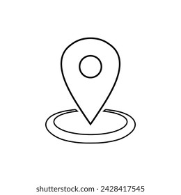 Location icon vector. Pin icon logo design. Pointer symbol isolated on white background