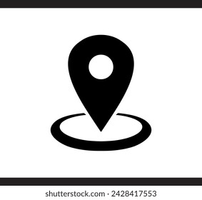 Location icon vector. Pin icon logo design. Pointer symbol isolated on white background