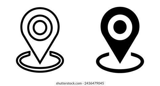 Location icon vector. Pin icon logo design. Pointer symbol isolated on white background