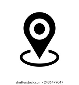 Location icon vector. Pin icon logo design. Pointer symbol isolated on white background