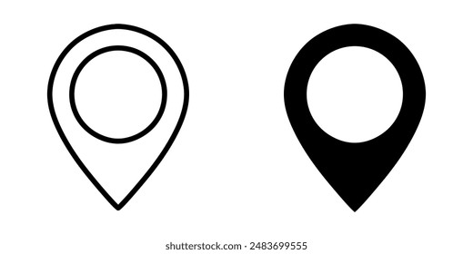 Location icon vector. Pin icon logo design. Pointer symbol isolated on white background