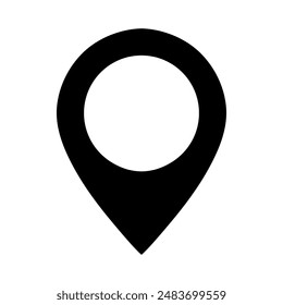 Location icon vector. Pin icon logo design. Pointer symbol isolated on white background