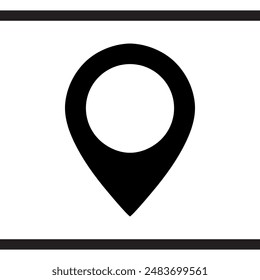 Location icon vector. Pin icon logo design. Pointer symbol isolated on white background
