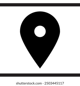 Location icon vector. Pin icon logo design. Pointer symbol isolated on white background