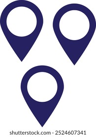 Vetor do ícone de localização. Design do logotipo do ícone do pino. Símbolo de ponteiro isolado no plano de fundo branco
