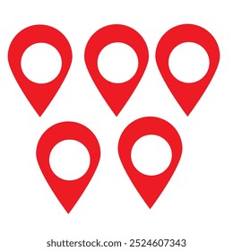 Vector de icono de Locación. Diseño de logotipo de icono de pin. Símbolo del puntero aislado en el fondo blanco