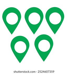 Vector de icono de Locación. Diseño de logotipo de icono de pin. Símbolo del puntero aislado en el fondo blanco