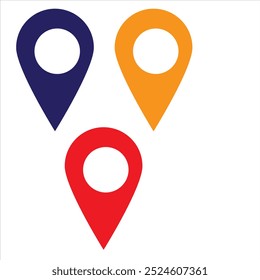 Vector de icono de Locación. Diseño de logotipo de icono de pin. Símbolo del puntero aislado en el fondo blanco