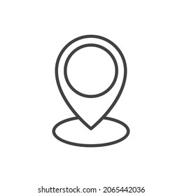 Location icon vector. pin point icon. map location pointer symbol isolated on white background.vector illustration