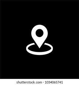 Location icon vector. Pin sign Isolated on white background. Navigation map, gps, direction, place, compass, contact, search concept. Flat style for graphic design, logo, Web, UI, mobile upp, EPS10