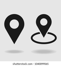 Location icon vector. Pin sign Isolated on white background. Navigation map, gps, direction, place, compass, contact, search concept. Flat style for graphic design, logo, Web, mobile app, EPS10