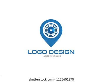 Location icon vector. Pin sign isolated on white background. Navigation map, gps, direction, place, compass, contact, search concept. Flat style for graphic design, logo, web, UI.