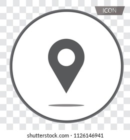 Location icon vector. Pin sign Isolated on background.Location icon vector. Pin sign Isolated on background.