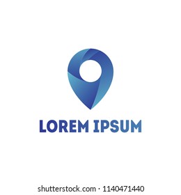 Location icon vector. Pin sign isolated on white background.