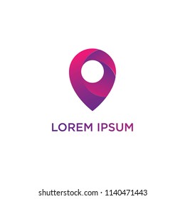Location icon vector. Pin sign isolated on white background.