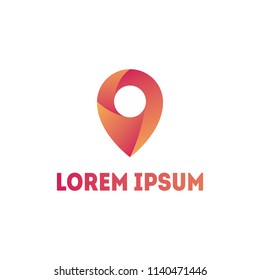 Location icon vector. Pin sign isolated on white background.