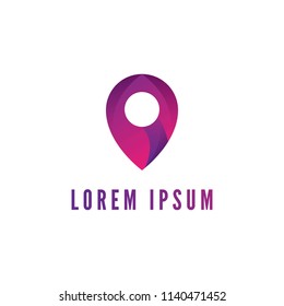 Location icon vector. Pin sign isolated on white background.