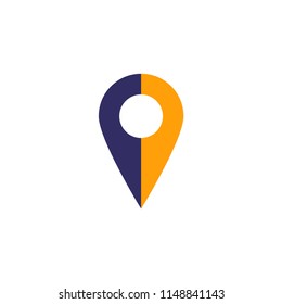Location icon vector. Pin sign Isolated on white background. 