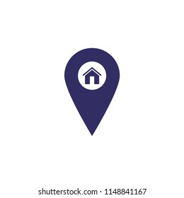 Location icon vector. Pin sign Isolated on white background. 