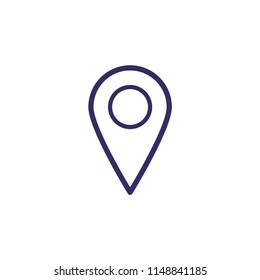 Location icon vector. Pin sign Isolated on white background. 