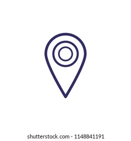 Location icon vector. Pin sign Isolated on white background. 
