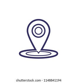 Location icon vector. Pin sign Isolated on white background. 