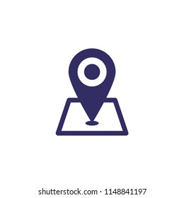 Location icon vector. Pin sign Isolated on white background. 