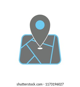 Location icon vector. Pin sign Isolated on white background. Navigation map, gps, direction, place, compass, contact, search concept. Flat style for graphic design, logo, Web, UI, mobile upp, EPS10