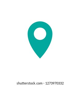Location icon vector. Pin sign Isolated on white background. Navigation map, gps, direction, place, compass, contact, search concept. Flat style for graphic design, logo, Web, UI, mobile app, EPS10