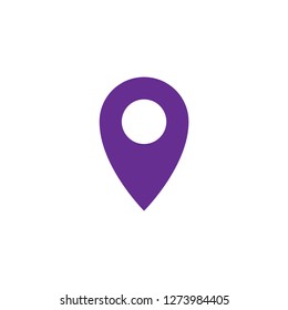 Location icon vector. Pin sign Isolated on white background. Navigation map, gps, direction, place, compass, contact, search concept. Flat style for graphic design, logo, Web, UI, mobile app, EPS10