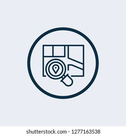 Location icon vector. Pin sign Isolated on white background. Navigation map, direction, place, compass, contact, search concept - Vector 