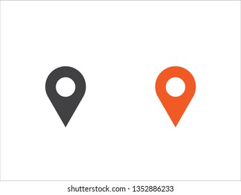 Location icon vector. Pin sign Isolated on white background.