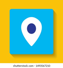 Location icon vector. Pin sign Isolated with flat design style.