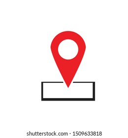 Location icon vector. Pin sign Isolated on white background. Navigation map, gps, direction, place, compass, contact, search concept