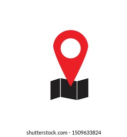 Location icon vector. Pin sign Isolated on white background. Navigation map, gps, direction, place, compass, contact, search concept
