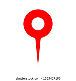 Location icon vector. Pin sign Isolated on white background.