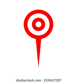 Location icon vector. Pin sign Isolated on white background.