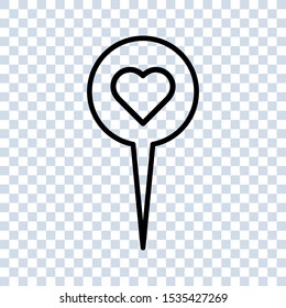 Location icon vector. Pin sign Isolated on blank background.