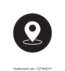 Location icon vector. Pin sign Isolated on white background. Navigation map, gps, direction, place, compass, contact, search concept. Flat style for graphic design, logo, Web, UI, mobile upp.