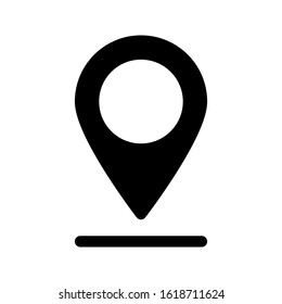 Location icon vector. Pin sign Isolated on white background. Navigation icon