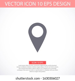 Location icon vector. Pin sign Isolated on white background. Navigation map, gps, direction, place, icon vector compass, contact, search concept.icon vector Flat style design, logo, icon vector Web