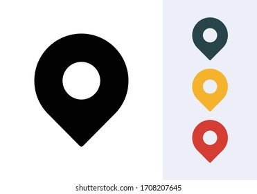 Location icon vector. Pin sign, Navigation map, GPS, direction, place, compass, contact, search concept. Flat style for graphic design, logo, Web, UI, mobile app