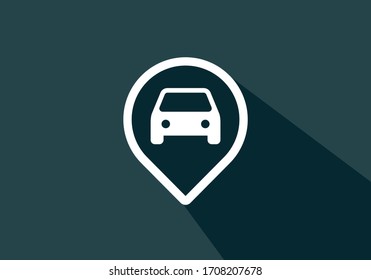 Location icon vector. Pin sign, Navigation map, GPS, direction, place, compass, contact, search concept. Flat style for graphic design, logo, Web, UI, mobile app